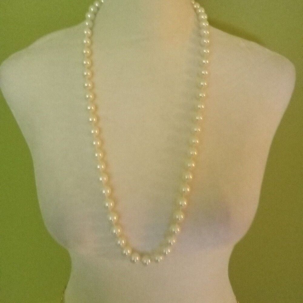 Vintage Necklace Beaded Faux Pearl plastic Costume Jewelry